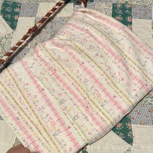 Big Garden Fabric Floral Pink and Yellow flowers